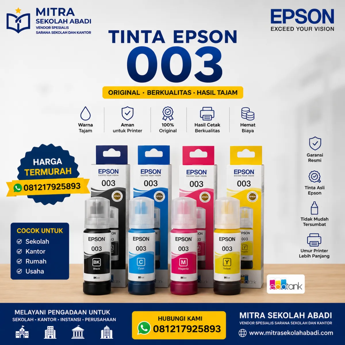 Tinta Epson 003 Original