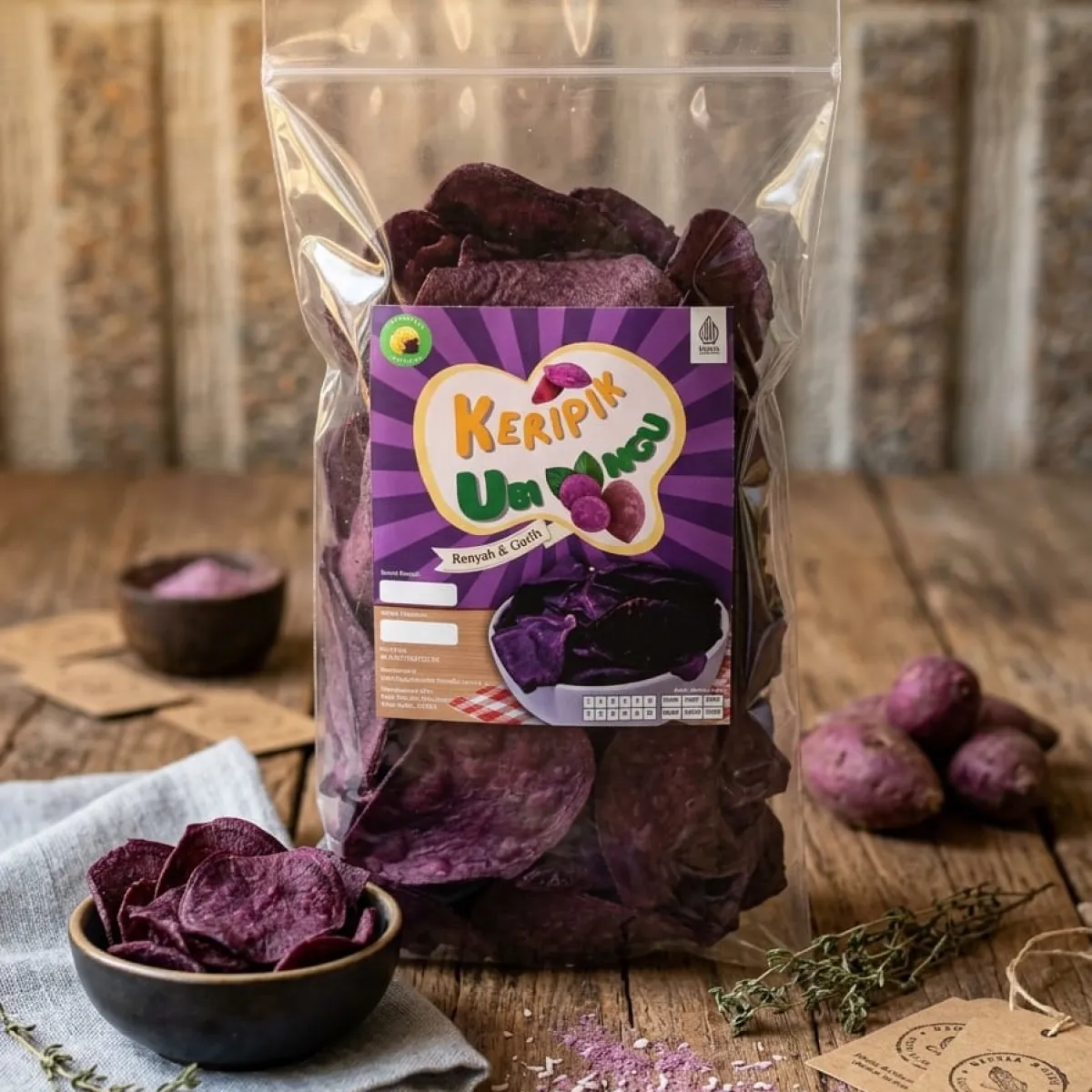 kripik ubi ungu