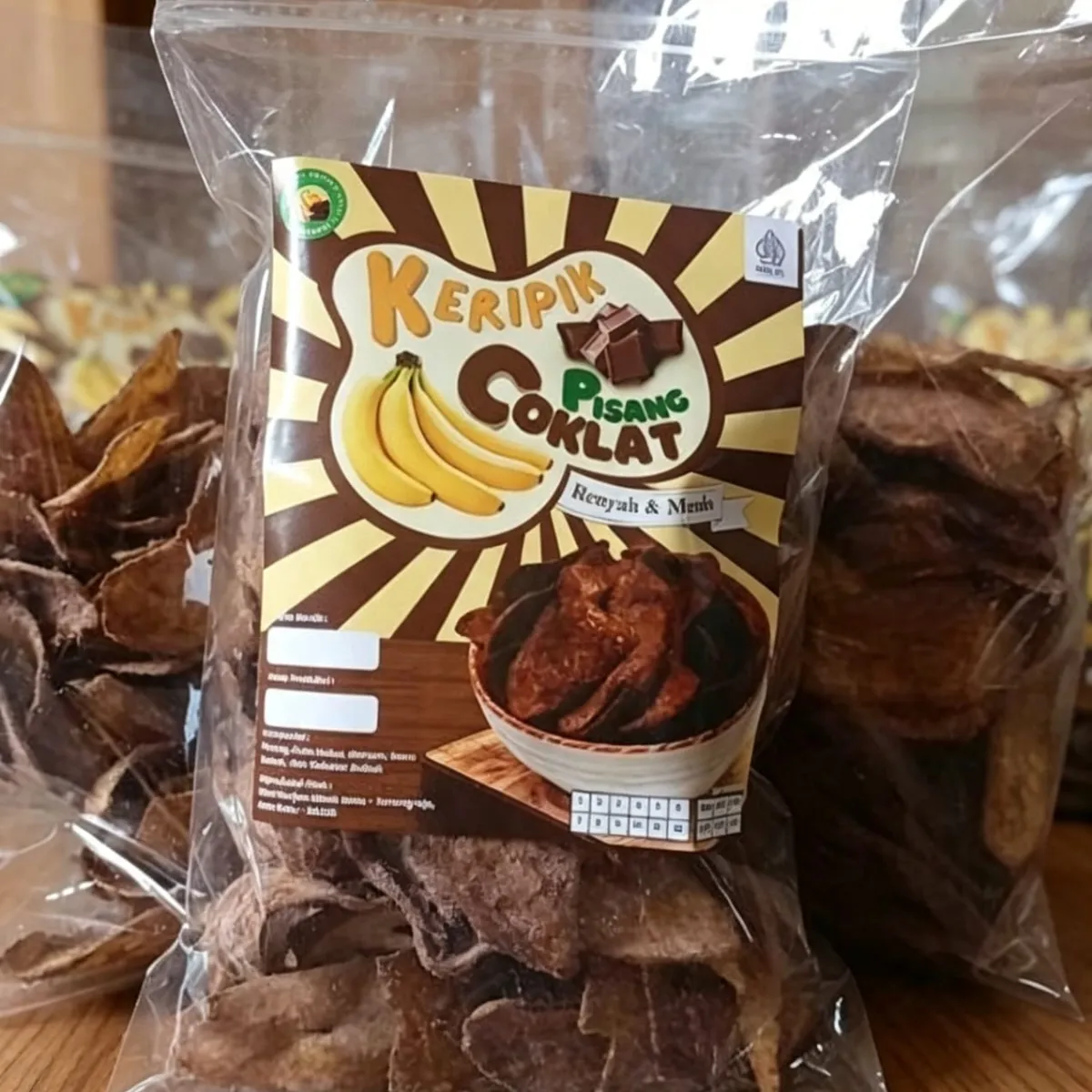 kripik pisang coklat