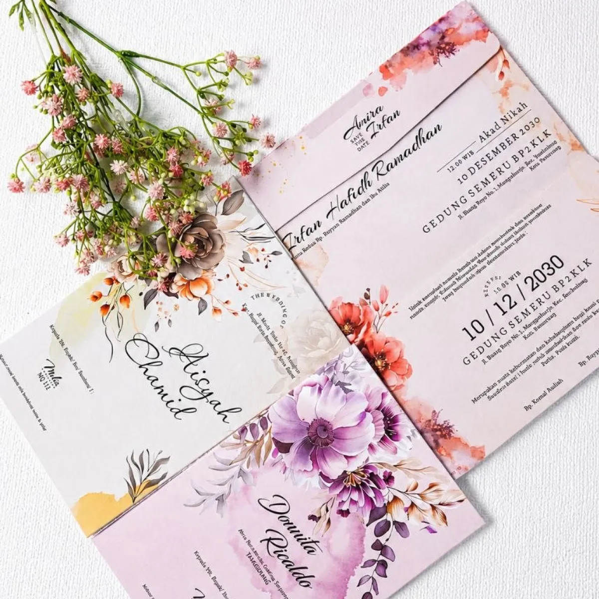 Cetak Undangan Pernikahan Undangan Acara Undangan Khitan Aesthetic Mewah Unik Elegant Rustic