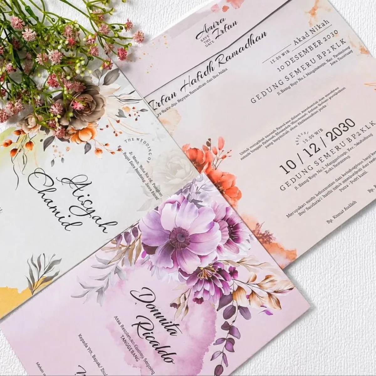 Cetak Undangan Pernikahan Undangan Acara Undangan Khitan Aesthetic Mewah Unik Elegant Rustic