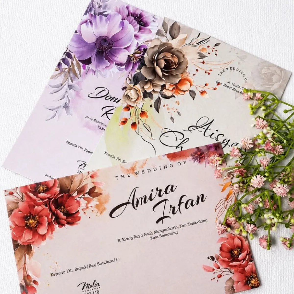 Cetak Undangan Pernikahan Undangan Acara Undangan Khitan Aesthetic Mewah Unik Elegant Rustic